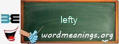 WordMeaning blackboard for lefty